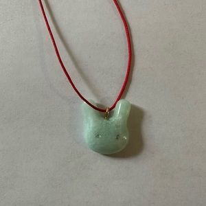 sandy liang jade terminator bunny necklace